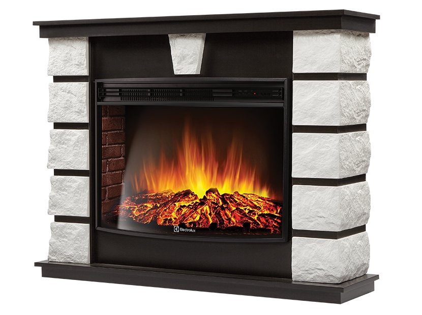 Портал Firelight Excalibur 30 камень белый, шпон венге
